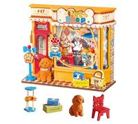 Rolife Maquetas Pawfect Pet Shop-76 Piezas DIY Miniature House Diorama, Casas Miniaturas para Montar Puzzle 3D Madera Book Nook para Adultos ¡Ningún Pegamento Necesario