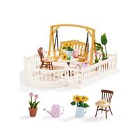 Rolife Super Creator Accesorios Kit de Casa en Miniatura DIY, Casa de Muñecas Compatible con Super Creator, Cumpleaños para Adultos (Terraza Sunny Break)