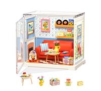 Rolife Super Creator Kit De Casa En Miniatura DIY, Decoración para Casa De Muñecas, Regalo Creativo Divertido y Fácil de Montar para Adultos (Country Blue Lounge)