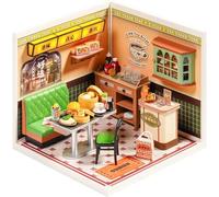Rolife Super Creator Maquetas DIY Miniature House Kit Casas Miniaturas para Montar Maquetas Madera para Construir Adultos Caja Expositora Apilable Sin Pegamento (DW021-Hong Kong Bites Cafe)