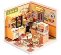 Rolife Super Creator Maquetas DIY Miniature House Kit Casas Miniaturas para Montar Maquetas Madera para Construir Adultos Caja Expositora Apilable Sin Pegamento (DW022-Night out Food Stall)