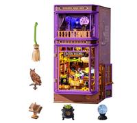 Rolife Whisper Magic Shop Book Nook Kit DIY de Madera con Luz LED | Sin Pegamento, Sensor de Luz LED, Cubierta Antipolvo, Rompecabezas 3D, para Adultos