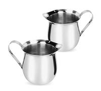 Rolin Roly 2pcs 60ml Jarra de Leche de Acero Inoxidable para Barista Cappuccino Espresso Machine Bell Milk Pitcher (60ml)