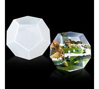 Rolin Roly Molde de resina poliedro con esfera pentágona, moldes de silicona, geometría de cristal, epoxi, piedras preciosas, moldes de joyería, relleno de flores secas, manualidades para decoración