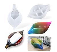 Rolin Roly Molde de silicona para jabonera molde de resina,molde de hoja,molde de resina, molde de fundición de jabón, drenaje de jabón, molde de manualidades para bricolaje, bandeja de almacenamiento