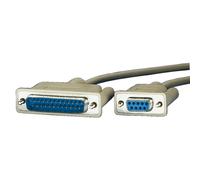 Roline 1.8m, db9 f - db25 m cable de serie gris 1,8 m