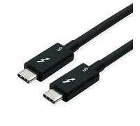 ROLINE Cable Thunderbolt™ 5, C-C, ST/ST, 80 Gbit/s, 240 W, pasivo, negro, 1 m
