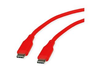 Roline 11.02.9121 cable usb usb 2.0 1 m usb c rojo