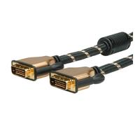 Roline 11.04.5511 1m DVI-D DVI-D Negro, Oro Cable DVI - Cables DVI (1 m, DVI-D, DVI-D, Macho, Macho, Negro, Oro)