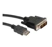 Roline 11.04.5519 adaptador de cable de vídeo 1 m dvi-d hdmi negro
