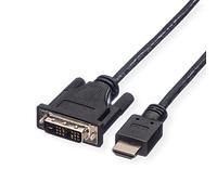 ROLINE 11.04.5552 - Adaptador DVI-HDMI (Cable de 5 Metros), Negro