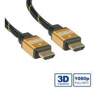 Roline 11.04.5561 cable hdmi 1 m hdmi tipo a (estándar) negro, oro
