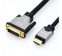 Roline 11.04.5872 adaptador de cable de vídeo 3 m dvi hdmi negro, pla