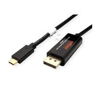 ROLINE USB Tipo C - DisplayPort, v1.2, Cable Adaptador bidireccional, ST/ST, 2 m