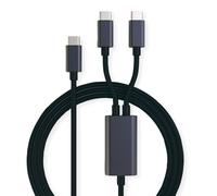 ROLINE Cable de Carga Dividido USB Tipo C, C - 2X C, ST/ST, máx. 100 W, Negro, 1,85 m