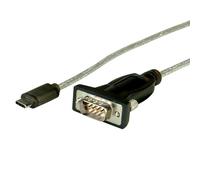 Roline 12.02.1164 cable de serie negro 1,8 m usb tipo c db-9