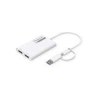 ROLINE Adaptador Multi-DisplayLink USB Tipo A+C - 2X DP, 4K