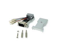 Roline 12.03.7524 cambiador de género para cable db9 rj-45 plata