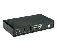 ROLINE conmutador de Audio KVM Dual Head HDMI 4K60, 1 Usuario - 2 PC