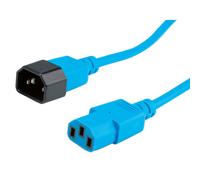 ROLINE Cable de conexión de aparatos, IEC 320 C14 - C13, Azul, 0,8 m