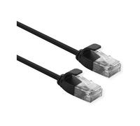 ROLINE 21.15.3950 Patch Cable RJ45 Cat6a UTP 0.15m Negro LSOH Slim Class EA para DataCenter