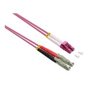 ROLINE Cable Fibra Óptica Duplex OM4, 50/125 µm, 5 m, LSH/LC APC, Violeta, LSOH, para Redes de Alta Velocidad