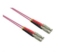 Roline Cable FO dúplex 50/125µm OM4, LSH/LSH, LSOH, púrpura, 0,5 m