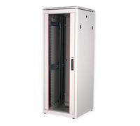ROLINE 26.21.0056 Bastidor de Red Rack 19 Pulgadas 32U 600x600 mm Gris con Puertas de Cristal, Capacidad 600 kg