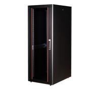 ROLINE 26.21.0207 - Bastidor de red 19 pulgadas / 600x800 mm, 32 HE / U, carga 600 kg, puertas de cristal negro extraíbles, lateral desmontable