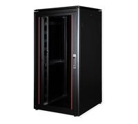 ROLINE 26.21.0227 Bastidor de Red 19 Pulgadas 32U 800x800 mm con Puerta de Vidrio Negro, 600 kg Capacidad, Rack Independiente