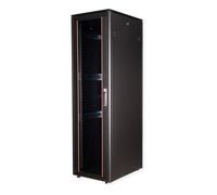 ROLINE 26.21.0232 Rack de Red 19 Pulgadas 42U 600x800 mm, Bastidor Independiente con Puerta Frontal de Vidrio Negro, Capacidad 600 kg