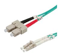 Roline 50/125µm lc/sc om3 3m cable de fibra optica gris, turquesa