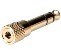 Roline Adaptador estéreo Gold 6,35 mm Conector - Toma de conexión de 3,5 mm