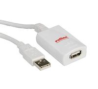 Roline Alargador USB 2.0, Blanco, 5 m