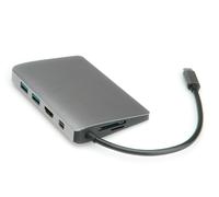 ROLINE Base de Carga USB Tipo C HDMI 4K, MiniDP, 2 x USB 3.1 Gen 1, Audio, LAN,