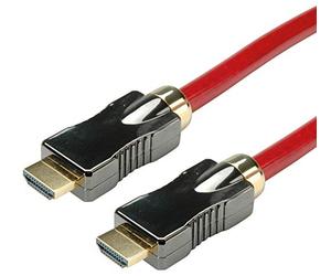 ROLINE Cable 8K HDMI Ultra HD con Ethernet, ST/ST, Rojo, 2 m