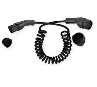 ROLINE Cable de Carga para e-Car Tipo 2, trifásico, 480VAC (3P+N+E), 32 A, 22 kW, Cable en Espiral, 3 m