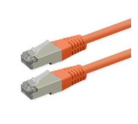 Roline Cable de conexión Cat.6 (Clase E), PoE, S/FTP (PiMF), Naranja, 1 m