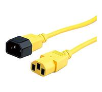 ROLINE Cable de conexión de aparatos, IEC 320 C14 - C13, Amarillo, 3 m