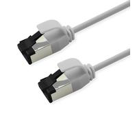 Cable de conexión ROLINE S/FTP-(PiMF) Cat.8 (Clase I), Delgado, LSOH, PoE, Blanco, 0,5 m