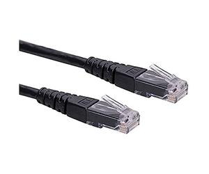 Roline Cable de conexión UTP Cat.6 (Clase E), negro, 1 m