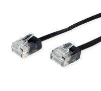 ROLINE UTP Patchkabel Kat.6A (Class EA), Extra-Flach, Schwarz, 0,5 m