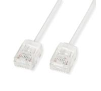 Roline Cable de conexión UTP DataCenter Cat.6A (Clase EA), LSOH, delgado, conector extra corto, blanco, 5 m