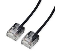 Roline Cable de conexión UTP DataCenter Cat.6A (Clase EA), LSOH, delgado, conector extra corto, negro, 1,5 m