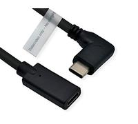 Roline Cable de extensión de vídeo (Modo DP Alt) USB Tipo C-C, ST/BU, Negro, 2 m
