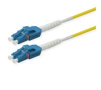 ROLINE Cable de fibra óptica dúplex 9/125µm OS2, LC/LC, UNIBOOT, amarillo, 0,5 m