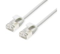 ROLINE Cable de interconexión U/FTP DataCenter Cat.6A (Clase EA), LSOH, Delgado, Blanco, 0,3 m