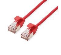 ROLINE Cable de interconexión U/FTP DataCenter Cat.6A (Clase EA), LSOH, Delgado, Rojo, 0,3 m