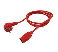 ROLINE Cable de Red, Toma Recta IEC, Rojo, 1,8 m