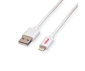 ROLINE Cable de sincronización y Cargador USB 2.0 para Equipos Apple con Conector Lightning, 1,8 m
